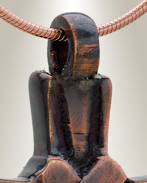 Copper Cloaked Cross Memorial Pendant