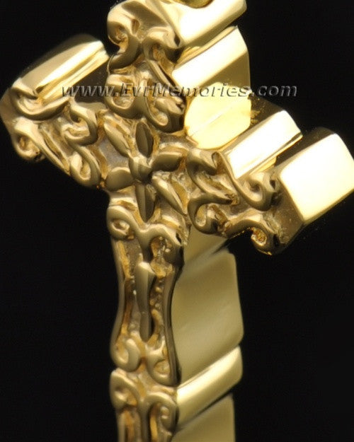 Gold Plated Delicate Cross Memorial Locket