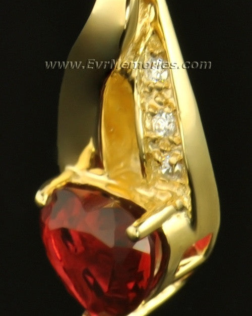 14k Gold Flames of Love Memorial Locket