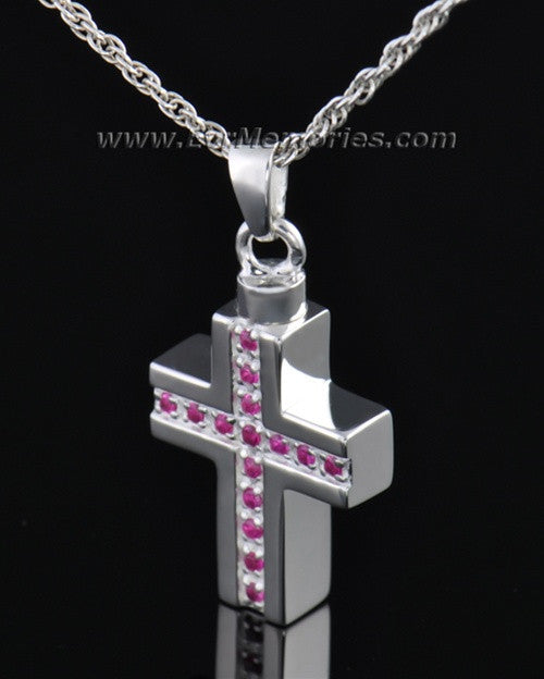 Sterling Silver Spiritual Cross Memorial Locket
