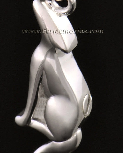 14k White Gold Deserving Dog Memorial Locket