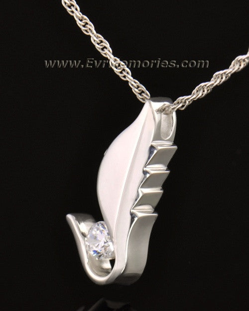 14k White Gold Memories in Flight Memorial Locket