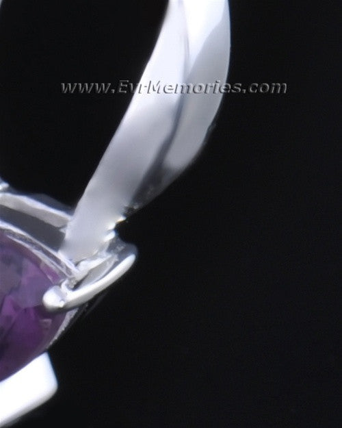Sterling Silver Vibrant Violet Memorial Locket