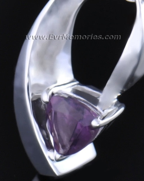Sterling Silver Vibrant Violet Memorial Locket