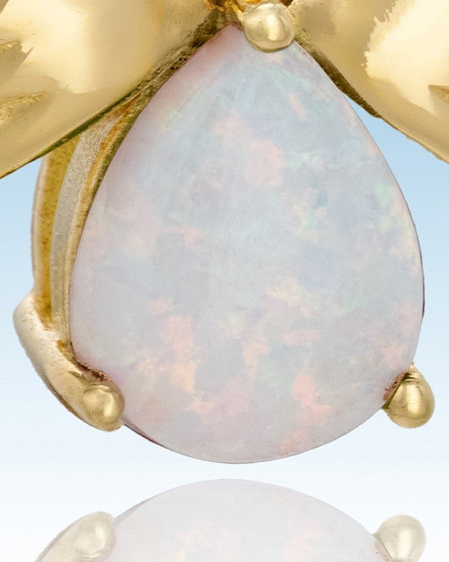Gold Plated Divine Messenger with Opal Keepsake