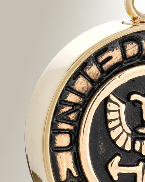 Gold Plated Navy Medal Pendant Keepsake