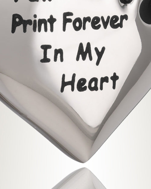 Stainless Steel Stamped Heart Pet Pendant Keepsake