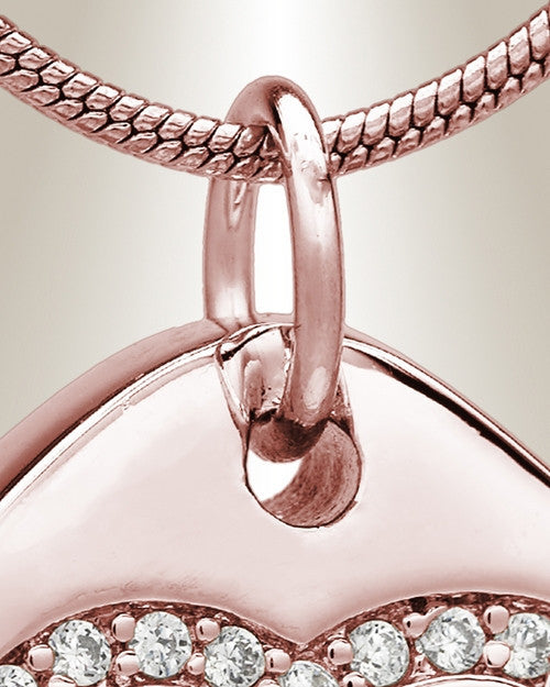 Rose Gold Plated Designer Heart Memorial Jewelry