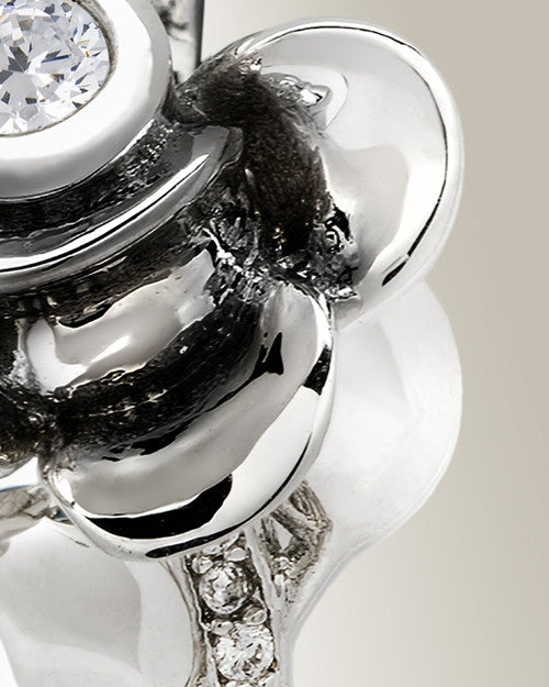 Black and Silver Radiant Rose Memorial Jewelry