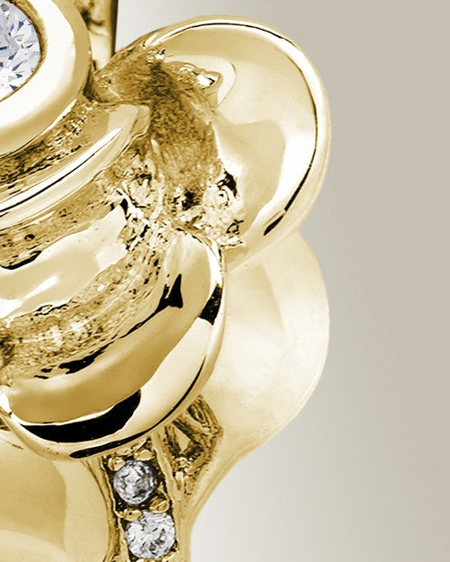 Gold Plated Radiant Rose Memorial Jewelry
