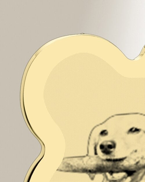 Bone Photo Engraved Gold Plated Pet Keepsake