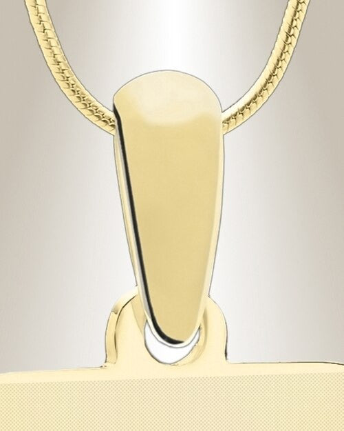 Rectangle Photo Engraved Gold Plated over Stainless Pet Keepsake