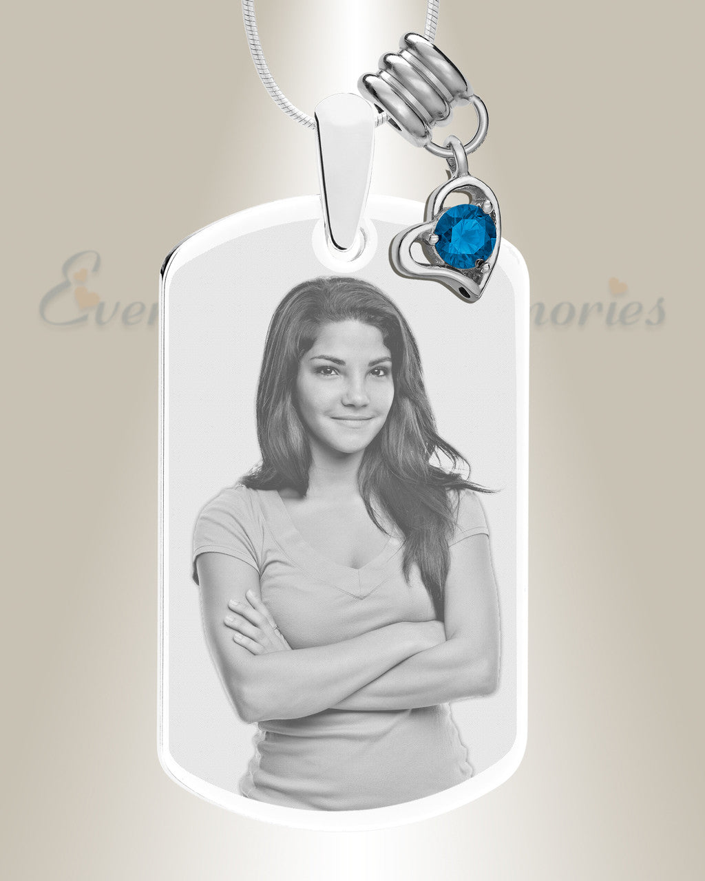 Large Photo September Dog Tag Stainless Engraved