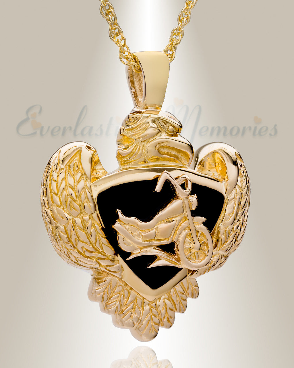 14K Gold Night Rider Funeral Jewelry