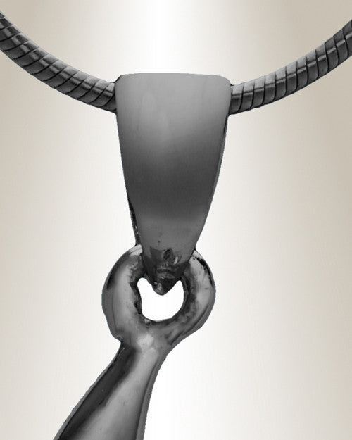 Black "A" Initial Cremation Jewelry