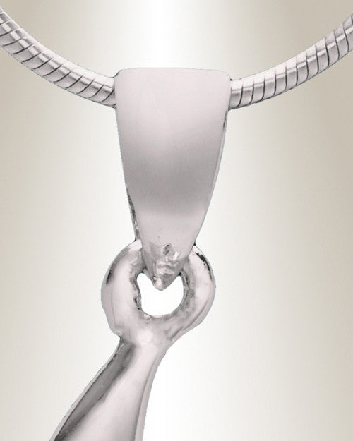 Silver "A" Initial Cremation Jewelry
