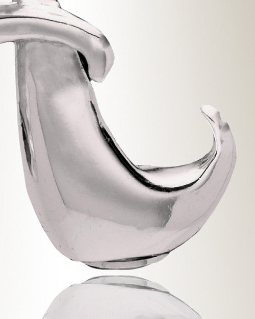 Silver "A" Initial Cremation Jewelry