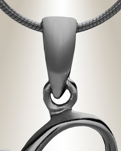 Black "C" Initial Cremation Jewelry