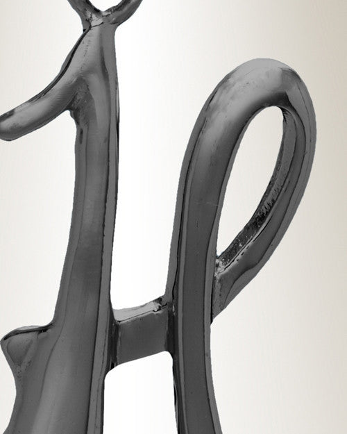 Black "H" Initial Cremation Jewelry