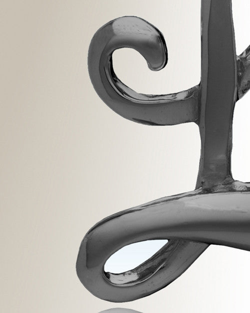 Black "L" Initial Cremation Jewelry
