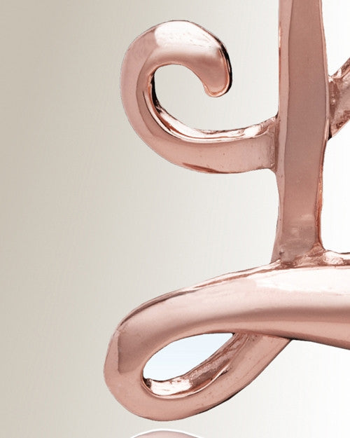 Rose Gold "L" Initial Cremation Jewelry