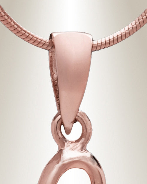 Rose Gold "L" Initial Cremation Jewelry