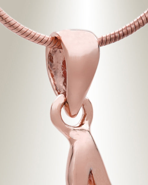 Rose Gold "M" Initial Cremation Jewelry
