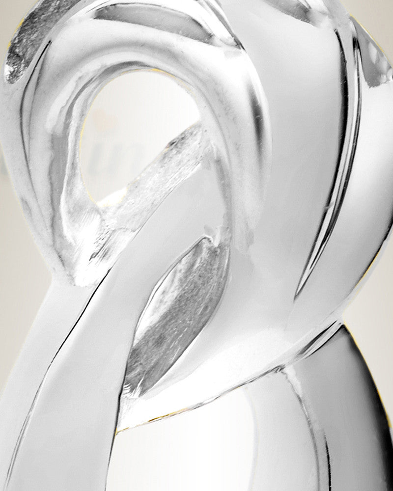 Everlasting Solid 14K White Gold Infinity Cremation Urn Keepsake