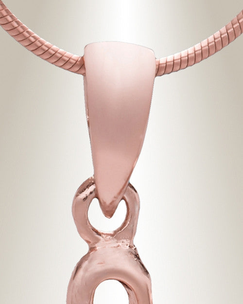 Rose Gold "N" Initial Cremation Jewelry