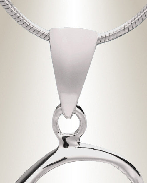 Silver "O" Initial Cremation Jewelry
