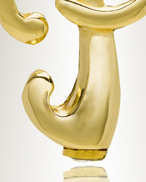 Gold "P" Initial Cremation Jewelry