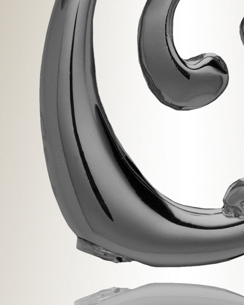 Black "Q" Initial Cremation Jewelry