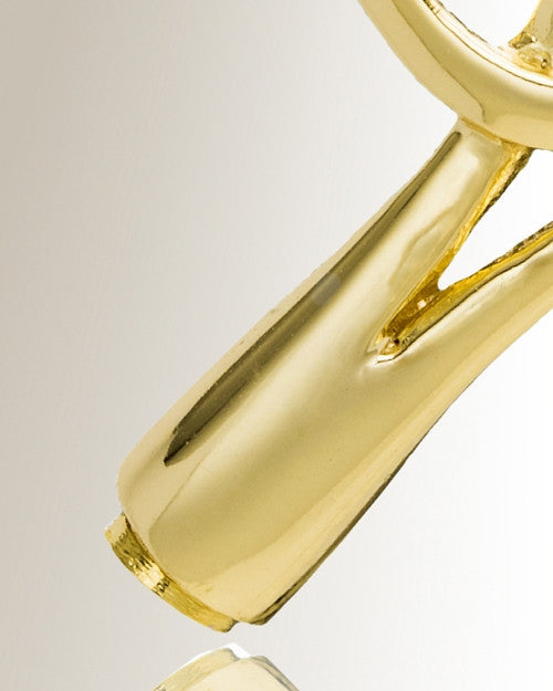 Gold "V" Initial Cremation Jewelry