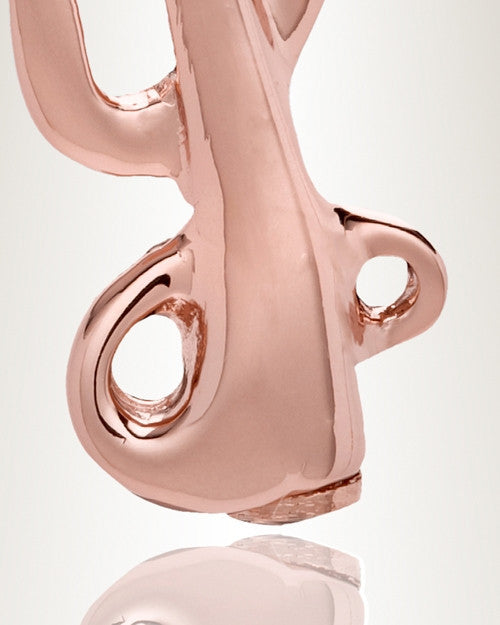 Rose Gold "Y" Initial Cremation Jewelry