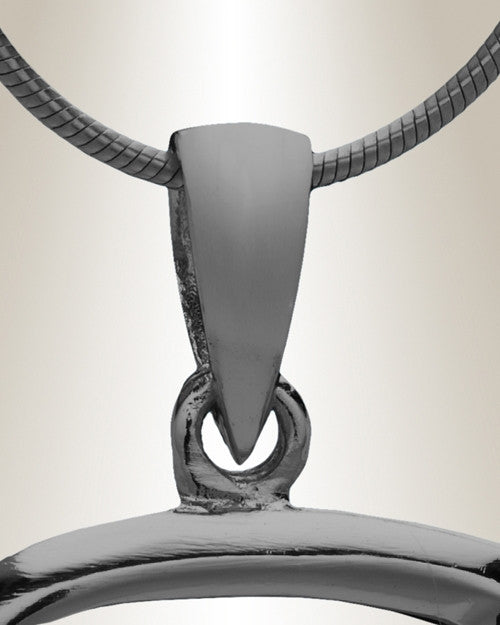 Black "Z" Initial Cremation Jewelry