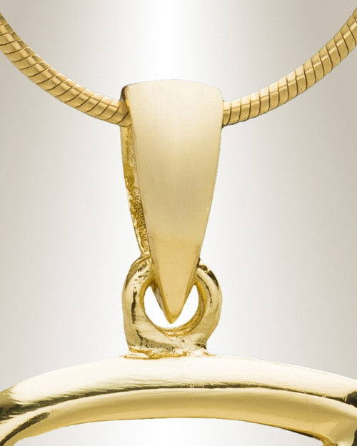 Gold "Z" Initial Cremation Jewelry