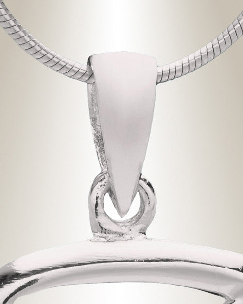 Silver "Z" Initial Cremation Jewelry
