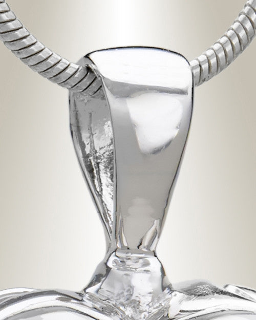 Silver Loved Heart Cremation Jewelry