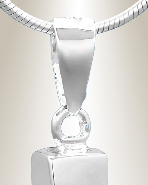 Silver Faithful Cross Cremation Jewelry