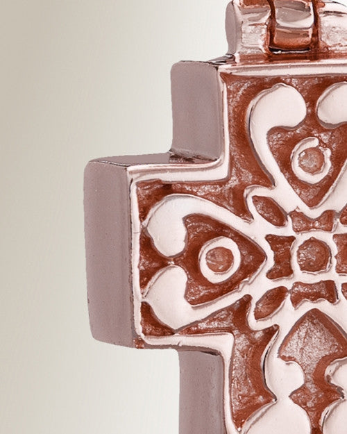 Rose Gold Loved Cross Cremation Jewelry