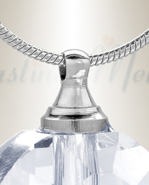Glass Locket Clear Orbit Cremation Jewelry