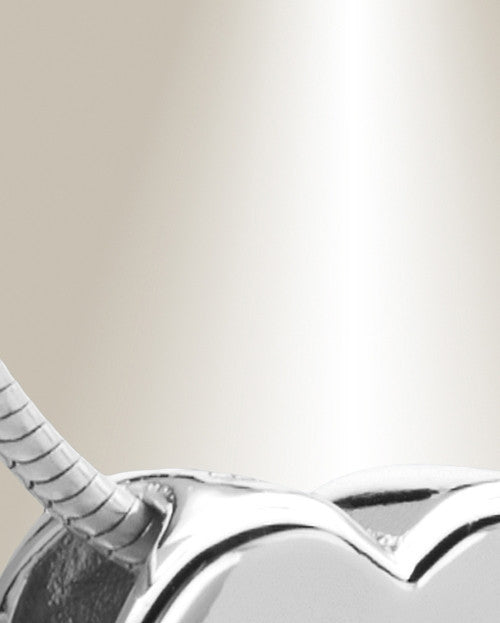 Silver Smooth Heart Cremation Jewelry