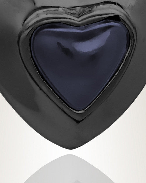 Black Fallen Heart Cremation Jewelry