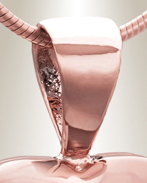 Rose Gold Caring Heart Cremation Jewelry