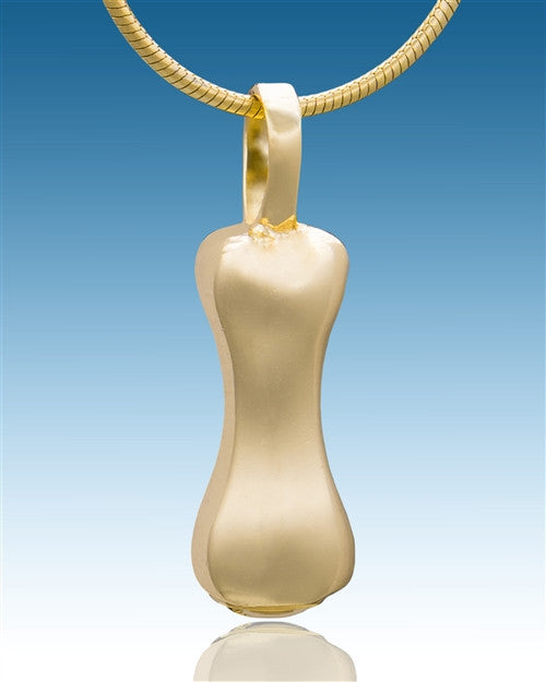 Gold Plated Simple Bone Cremation Jewelry
