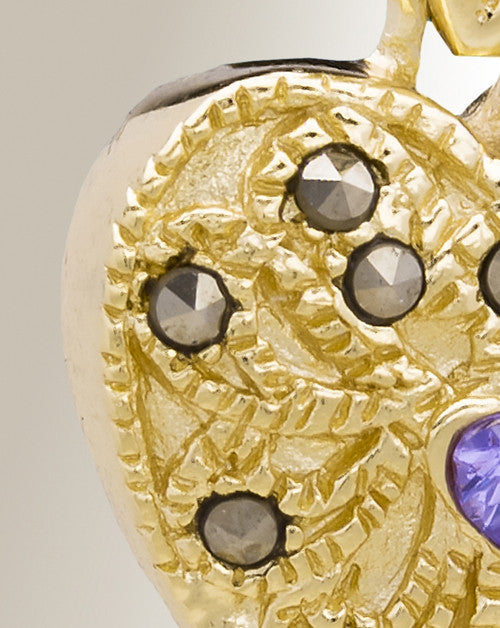 Gold Plated Jester Heart Cremation Jewelry