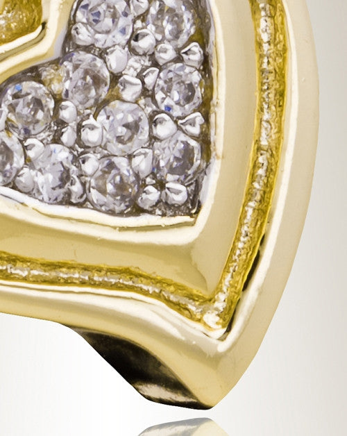 Gold Plated Delighted Heart Cremation Jewelry