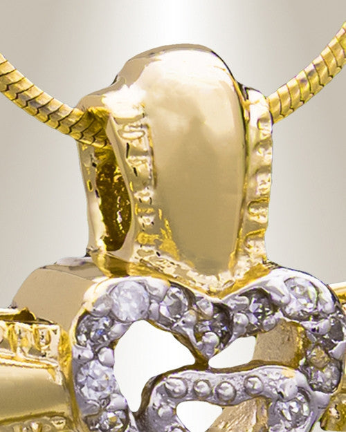 Gold Plated Always Cross Cremation Jewelry