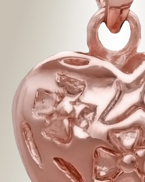 Rose Gold Gratitude Heart Cremation Jewelry