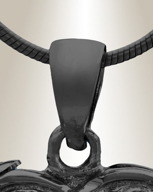 Black Tri Heart Cremation Jewelry